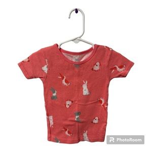 Toddler 4-Piece Bunny and Heart 100% Snug Fit Cotton Pajamas